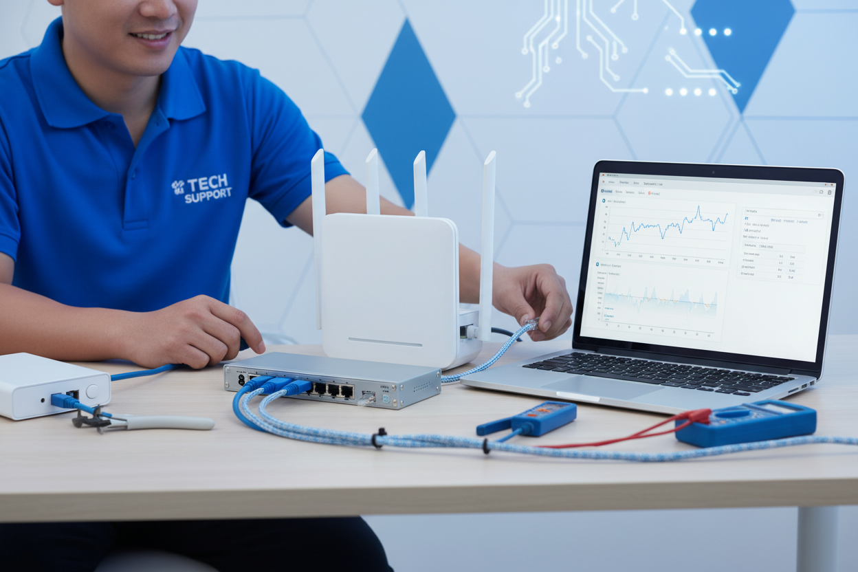 Support pour mise en réseau domestique